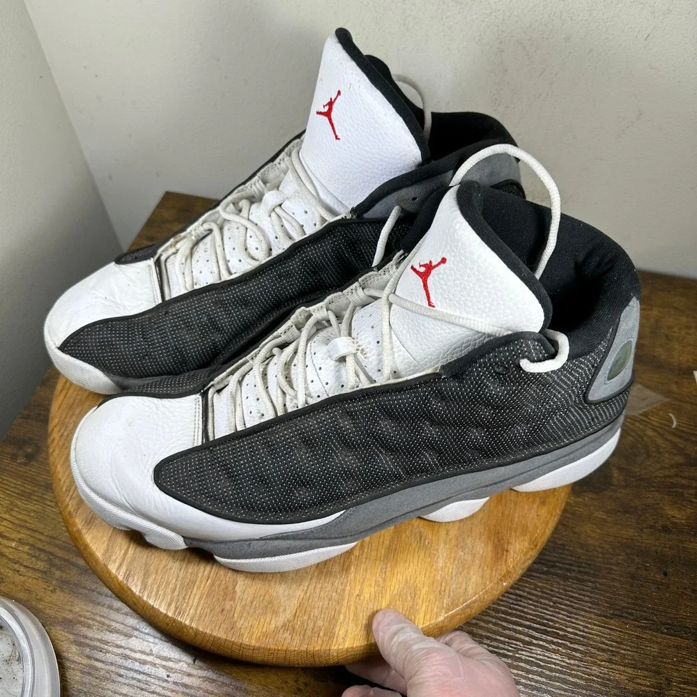 Jordan 13 Retro Black Flint White Grey Red DJ5982-060 Mens Size 15 Basketball